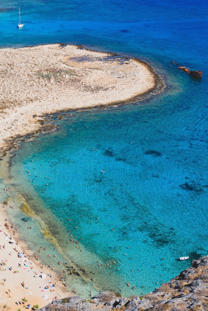 panoramic view of gramvousa beach